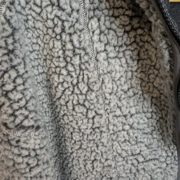 prAna Sherpa Half Zip Cozy Fleece Hoodie Gray Oversized XS Cozycore Athleisure - Picture 4 of 11